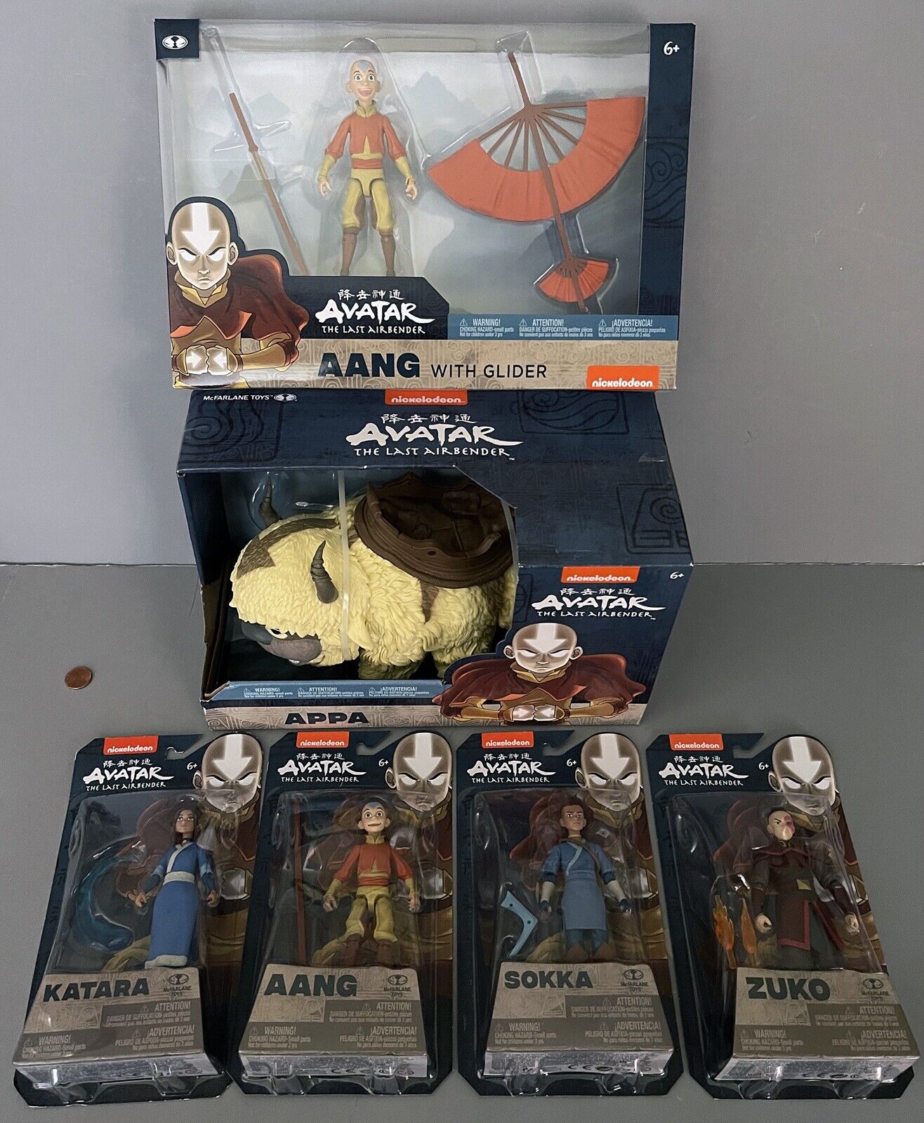 Avatar The Last Airbender Lot: AANG Katara SOKKA Zuko, Sokka + APPA & Glider Set