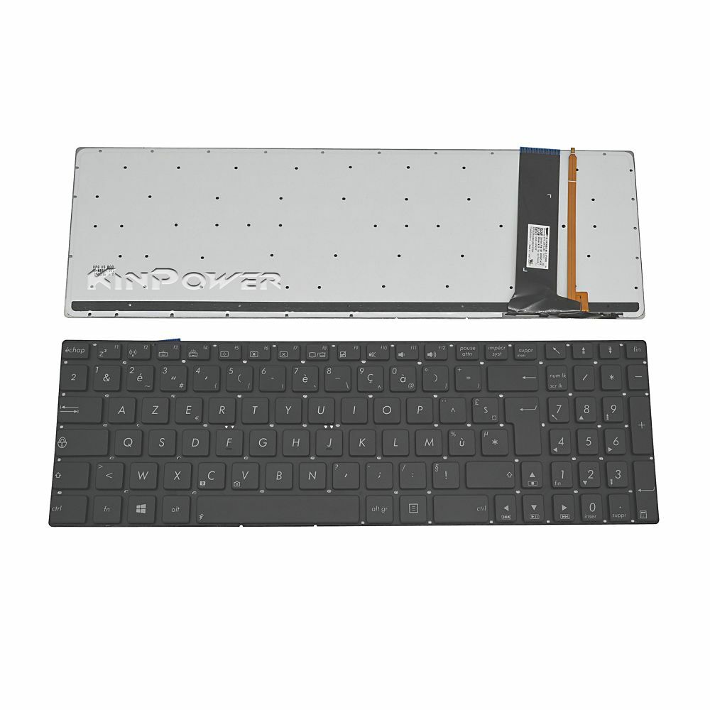Clavier AZERTY Français Asus N750 N750JK N750JV N76 N76V N76VJ N76VB Noir