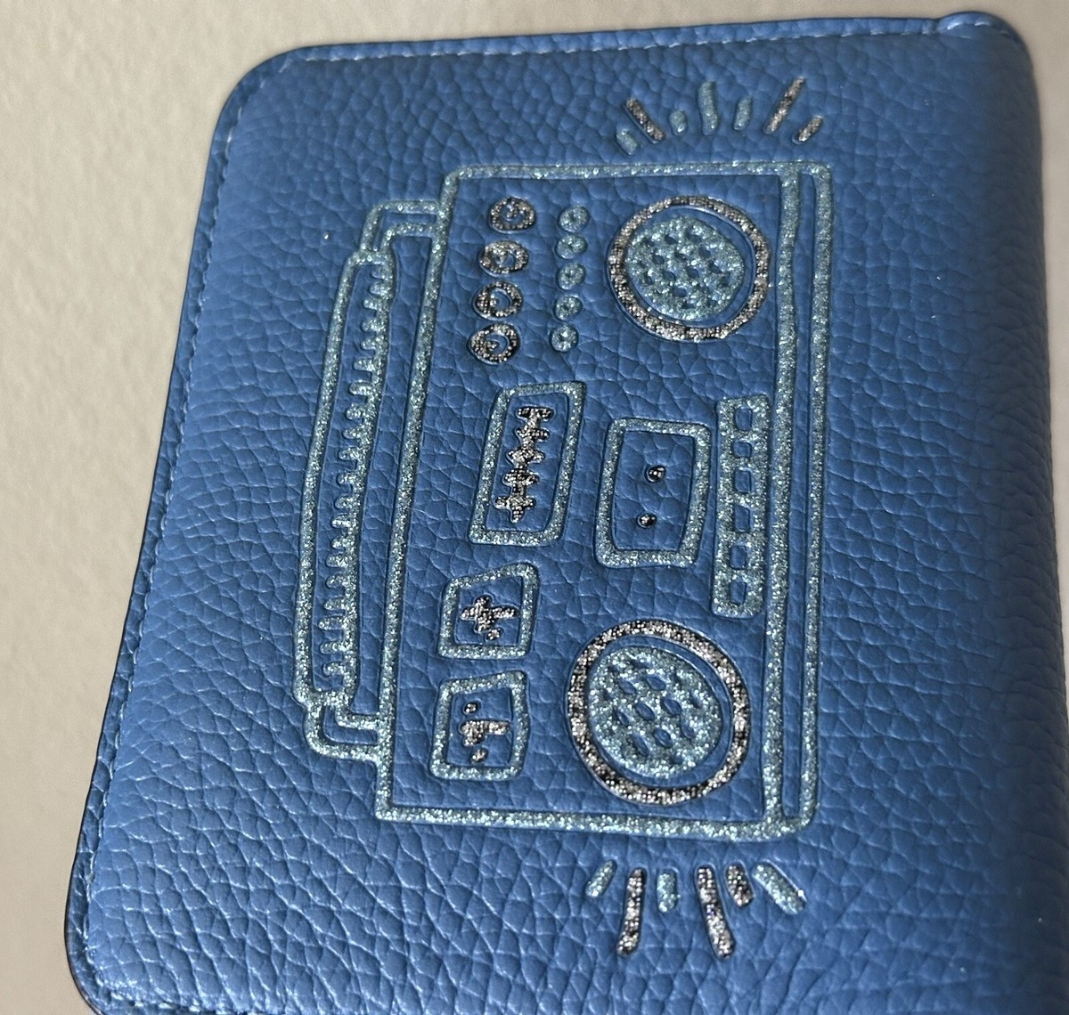 COACH X KEITH HARING RADIO SMALL ZIP AROUND WALLET GLITTER