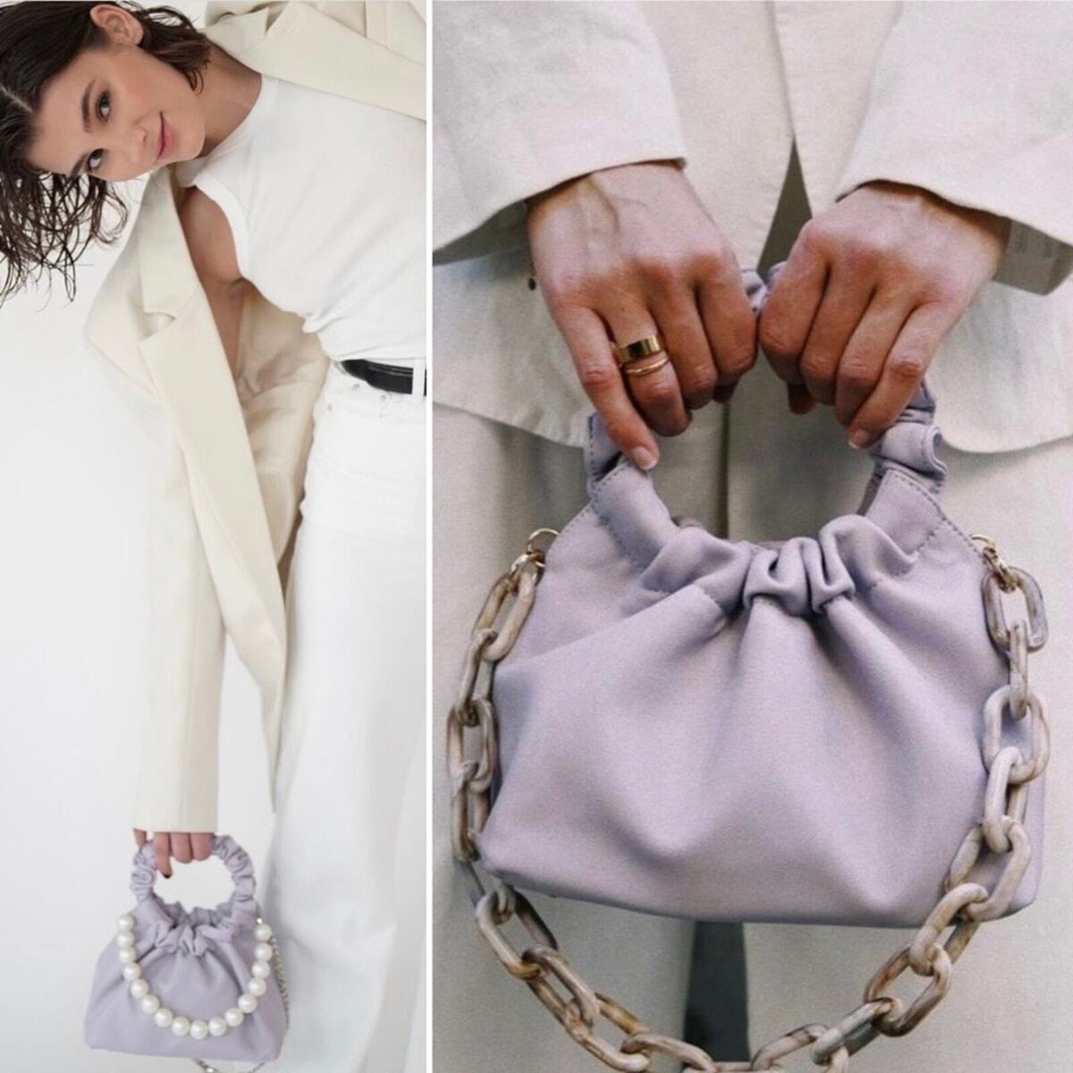 NWOT Verafied New York Lilac Cloud Shoulder Bag with Marble NWOT Verafied New York Lilac Cloud Shoulder Bag with Marble