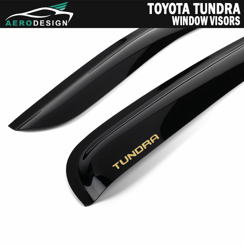 For 07-19 Tundra Standard Cab Slim Smoke Window Visors Sun Rain Guard