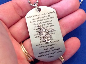 st michael dog tag