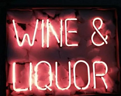 24''x20'' Wine And Liquor Neon Sign Lamp Light Visual Business Beer Decor Bar LY