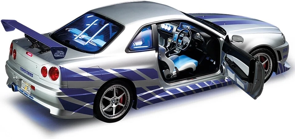 DeAGOSTINI Fast & Furious Nissan Skyline GT-R (R34) 1:8 Vol. 001 - 103 w/ Parts - Image 3 of 4