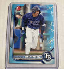 2022 Bowman Draft #BD-40- WILLY VASQUEZ Sky Blue Parallel RC SP #'d/499