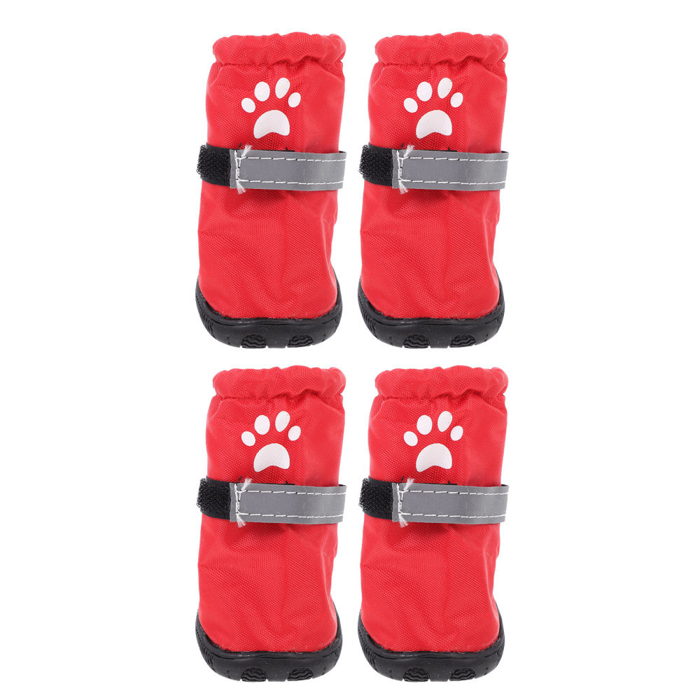 4 Pcs Anti Skid Dog Boot Paw Protection Boots Pet Rain Bichon Frise eBay