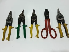 5pc WISS & Blue Point Tools USA DAS10B  Straight Tin Snips Sheet Metal Cutters