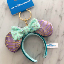 Tokyo Disney Limited La Sirenita Ariel Peluche Oreja Diadema Llavero Lentejuelas