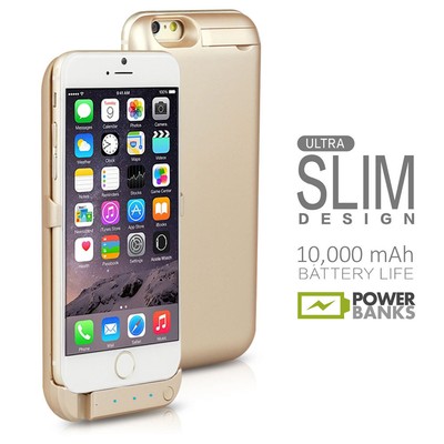 iPhone 6+ / 6s Plus 10000mAh PowerBank GOLD Rechargeable Protective Battery Case