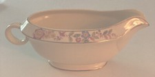Vintage Pretty Gravy boat Gold Accents  Flowers