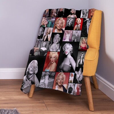 Marilyn Monroe Coloured Photo Design Soft Fleece Throw Blanket