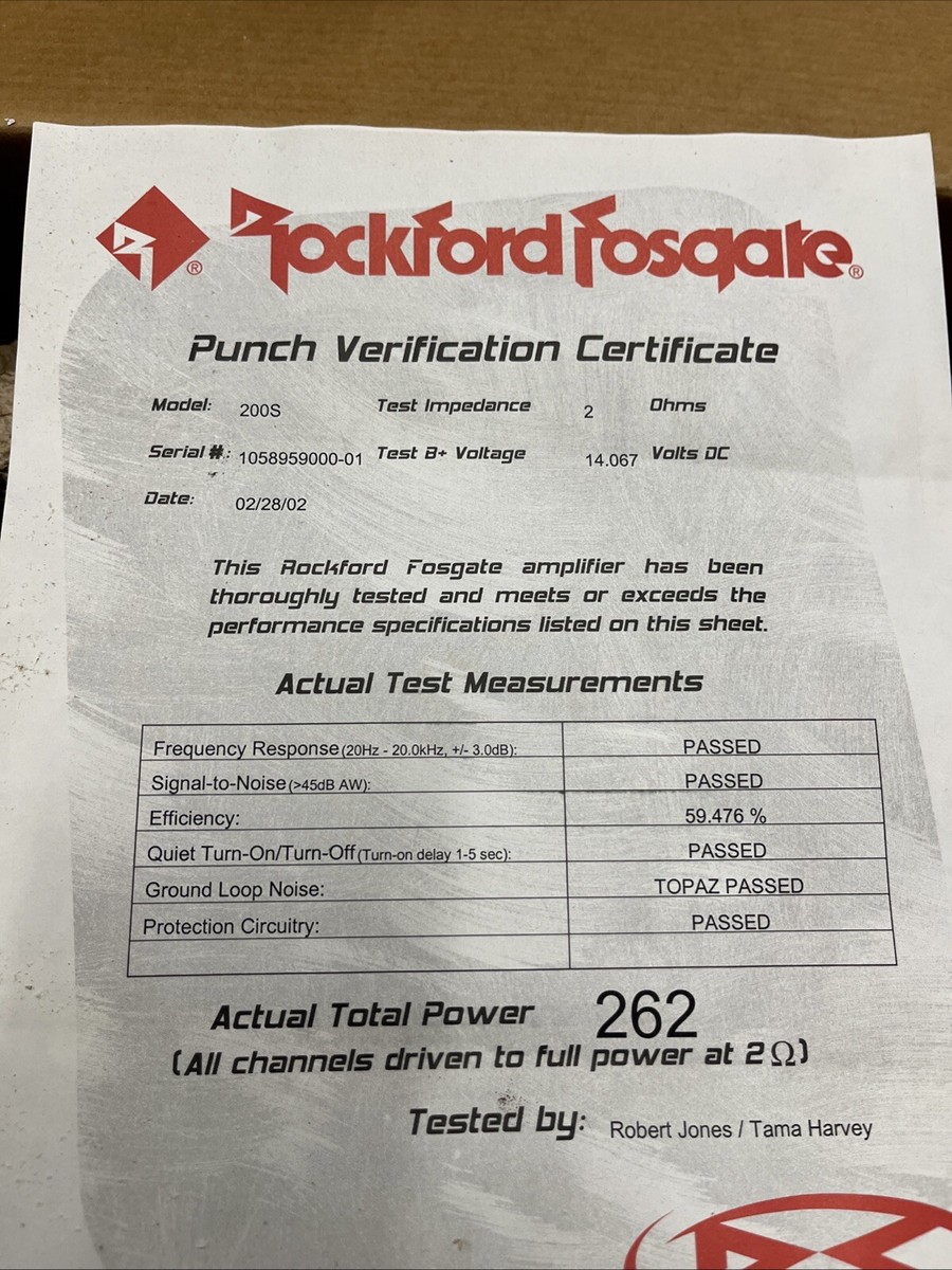 Rockford Fosgate Punch 200s | eBay