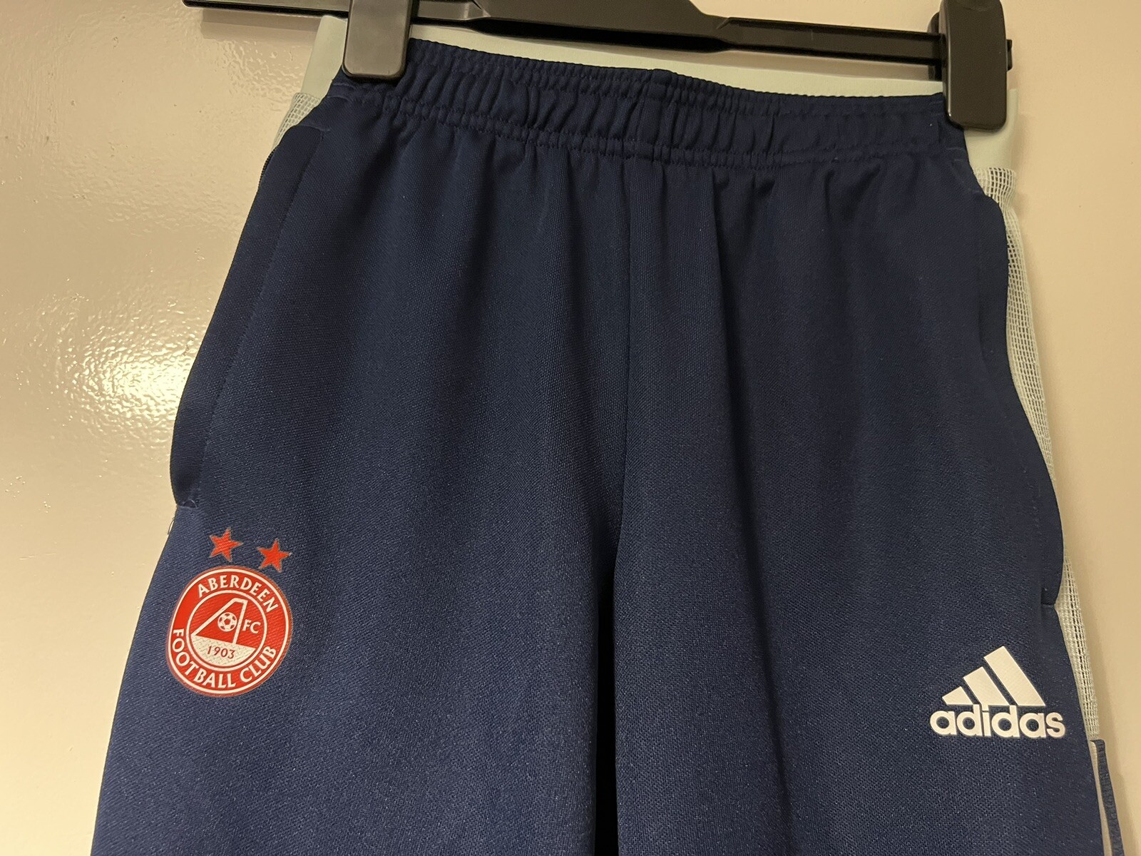 Boys 11-12 Yrs ADIDAS Aberdeen FC Track Suit Joggers Polyester Blue White Stripe image 6
