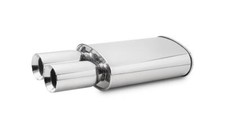 Vibrant 1047 Streetpower Oval Muffler Dual 3.5 Tips 3 Inlet