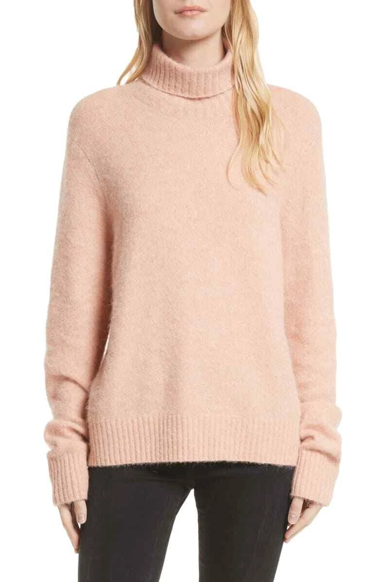 Frame Women s Slouchy Turtleneck Sweater Size Small Pink 375