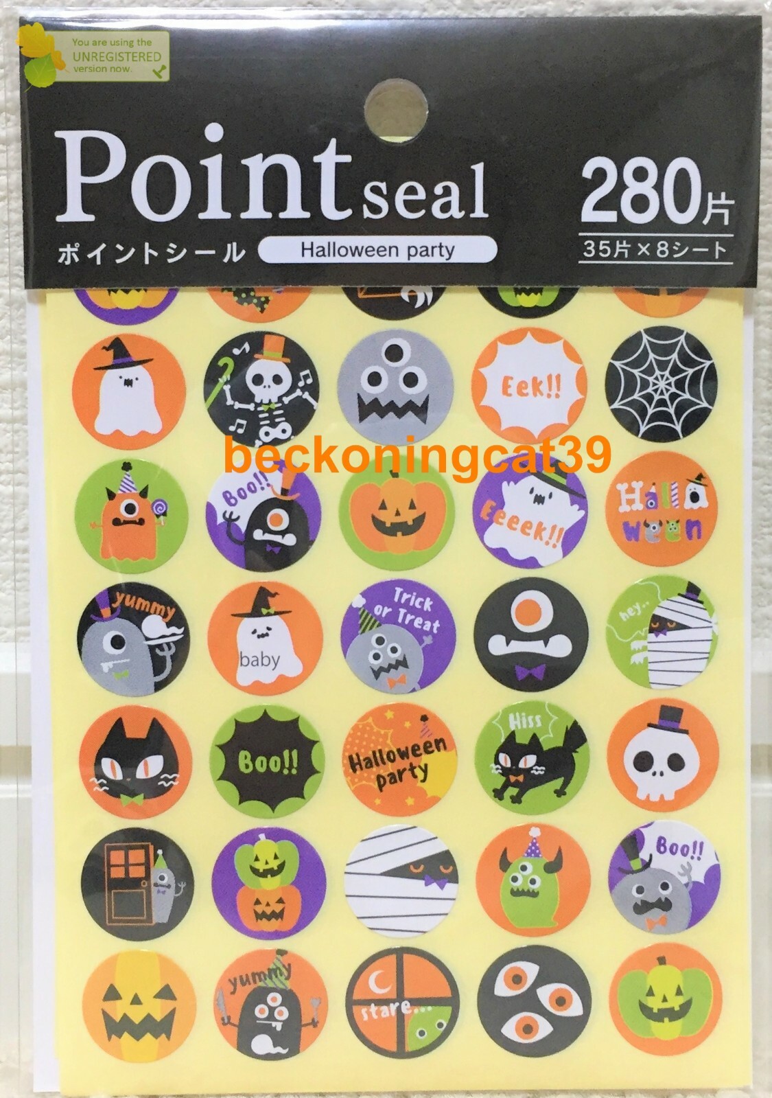 Kyowa Point Seal Sticker 280 Happy Halloween Party Pumpkin Ghost Cat MADE  JAPAN | eBay