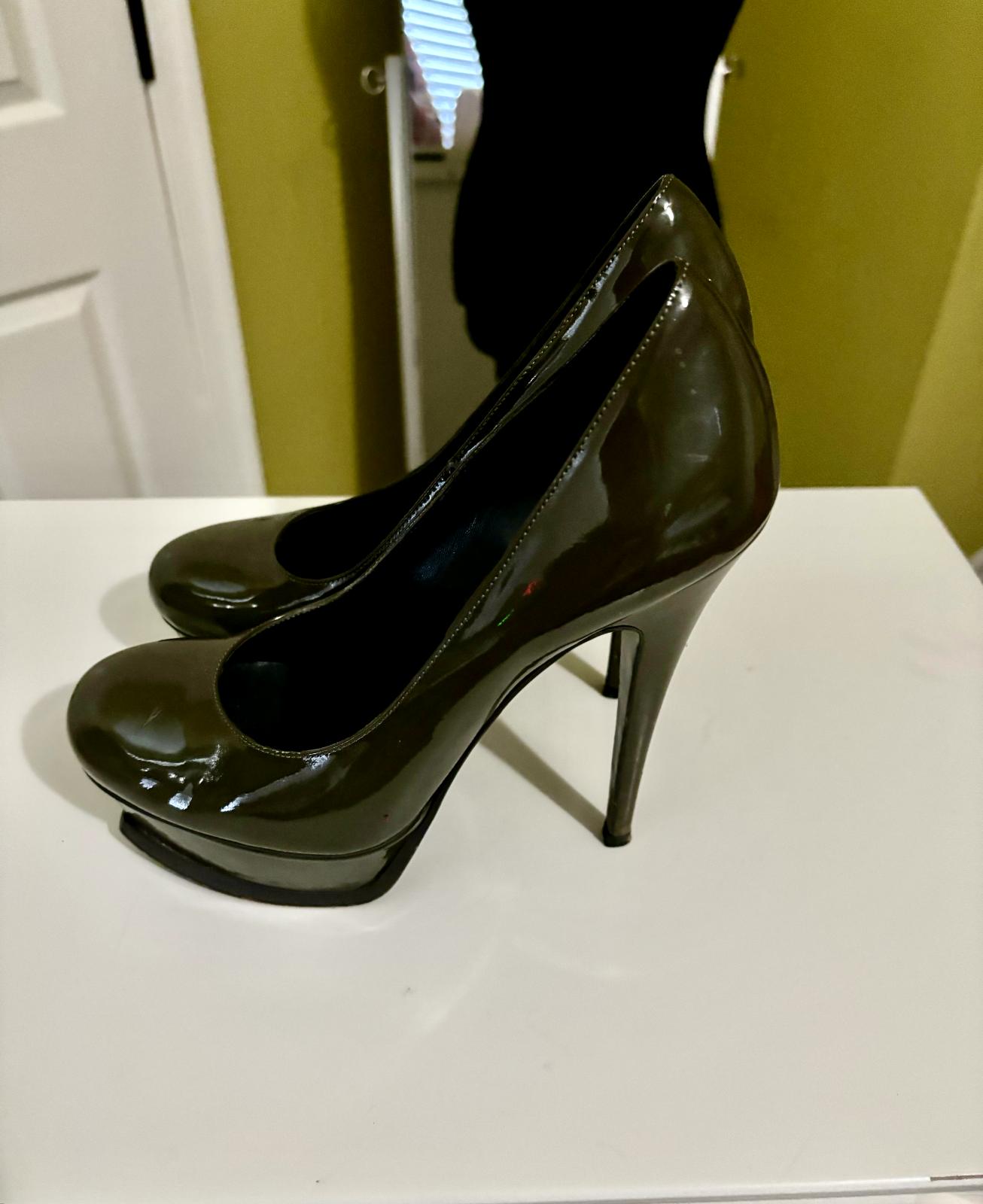 SAINT LAURENT YSL scarpe donna zeppa colore rosso in ottime condizioni taglia 7