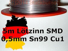 5m Lötzinn SMD Lötdraht Lot Ultra dünn 0,5mm Sn99Cu1 *Bleifrei*Halogenfrei*