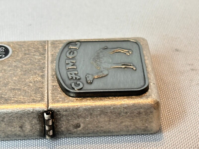 1998 Zippo Lighter Camel Antique Silverplate Finish Sticker