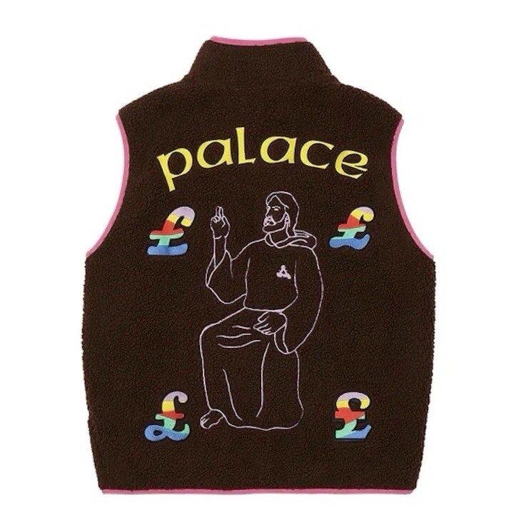 Palace Skateboards】Size M JESUS GILET BROWN Vest | eBay