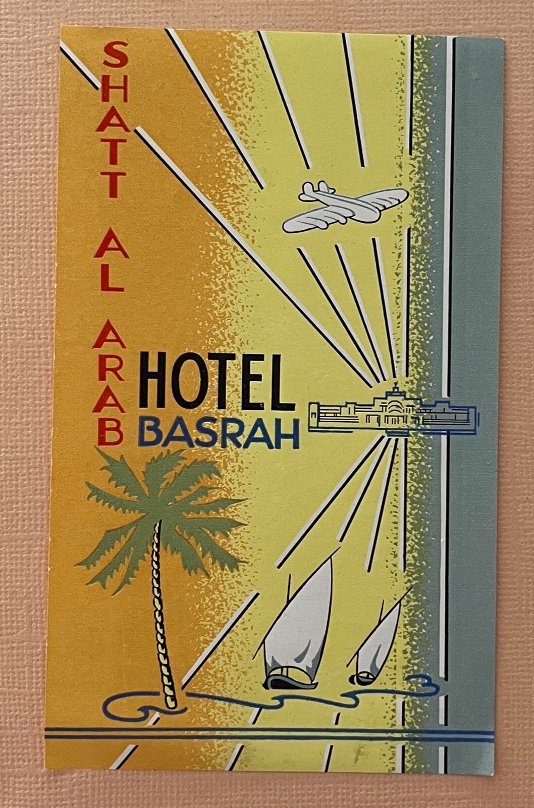 Luggage Tag Shatt Al Arab Hotel Basra Iraq Travel Accessory-image