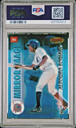 DEREK JETER/SORIANO Yankees HOF 1999 Bowman's Best Mirror Image PSA 10 gemme ottime condizioni - Foto 2 di 2