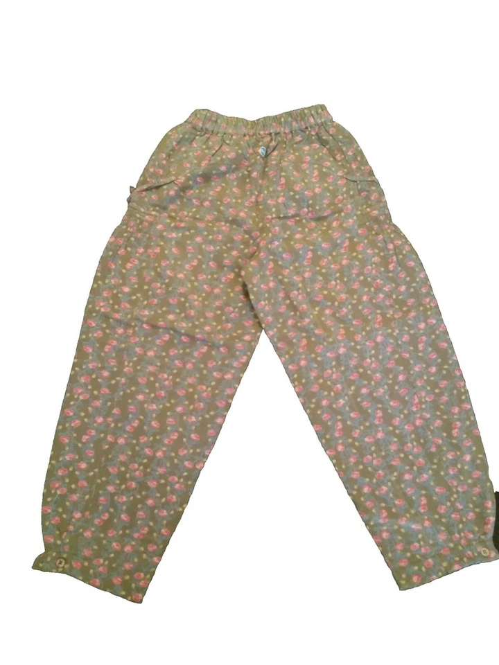 Nuevo Pantalón Oilily Niña Floral Pana Marrón Algodón Vintage Talla 146 158 Foto 2 de 4
