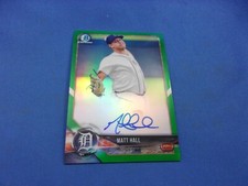 Bowman Chrome Prospects 2018 Autograph Green Refractor Matt Hall 35/99