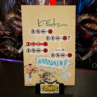TMNT Vs Street Fighter #2 1:250 Signed By Kevin Eastman w/COA Juni Ba Variant 