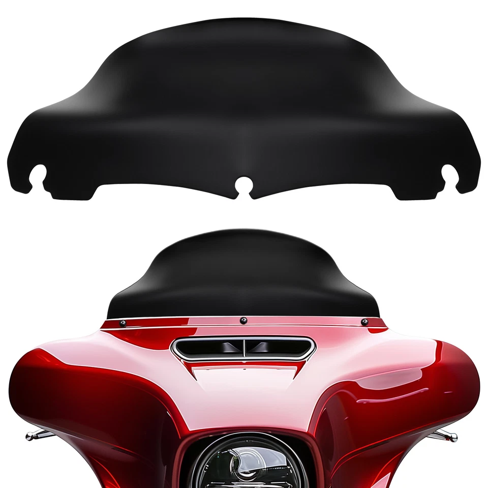 Parabrisas ondulado 4" 7" 9" para Harley Touring Street Glide Ultra Electra 2014-2023 Foto 2 de 4