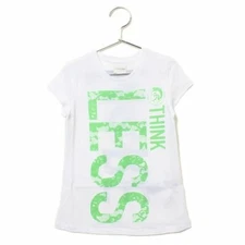 DIESEL JUNIOR GIRL'S 'TENEBY' S/S PRINTED T-SHIRT WHITE GREEN SMALL 8-9Y MSRP 35