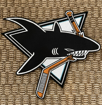 SAN JOSE SHARKS NHL HOCKEY 12.5'' LOGO JERSEY FRONT/ JACKET PATCH