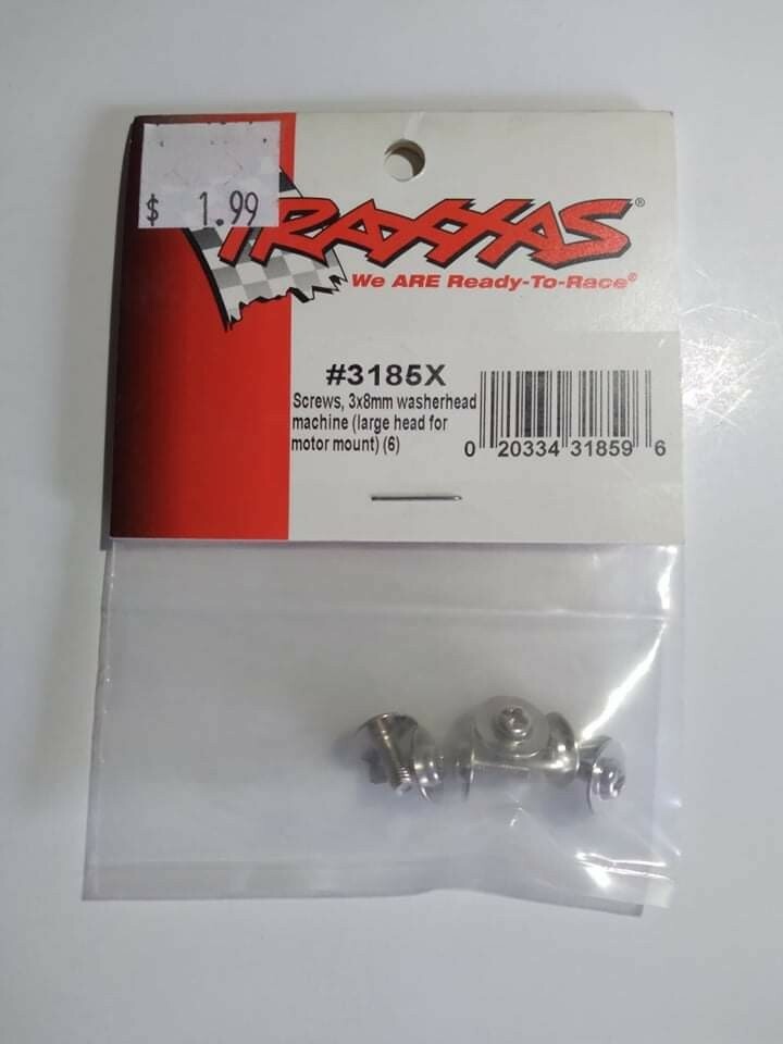 Traxxas Motorschrauben 3x8 Mm (6 Stück) – Ersatzschrauben Für RC-Modelle, TRX3185