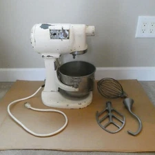 VTG Hobart KitchenAid Model G Commercial Stand Mixer 3 Speeds WORKING (B)