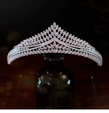 Sparkling Full Zircon Brides Tiara Crowns Crystal Wedding Hair Accessory 