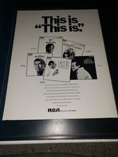 Sam Cooke, Harry Belafonte, Perry Como Rare Original RCA Promo Poster Ad Framed