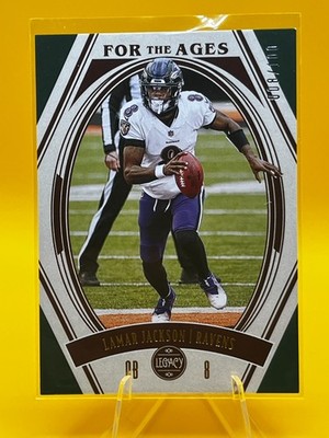 2021 Legacy Football - Lamar Jackson #8/100 For the Ages Jersey Number JSY#