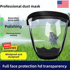 Anti-Fog Full Face Mask Paint Dust Eye Safe Protective Transparent Shield