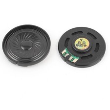 2 Pcs 0.25W 8Ohm 40mm Round Inside Magnet Electronic Speaker Black