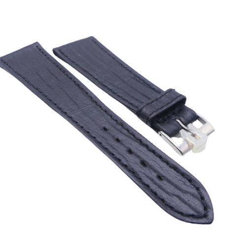 Bracelet Super Plongée en cuir véritable noir 26mm cousu main pour montre étanche de luxe