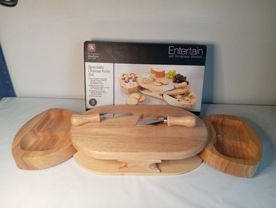 Richardson Sheffield Since 1839 Spezialitäten Käsemesser Set mit Holzbrett