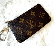Louis Vuitton Monogram Pochette Cles Wallet Coin Purse Brown