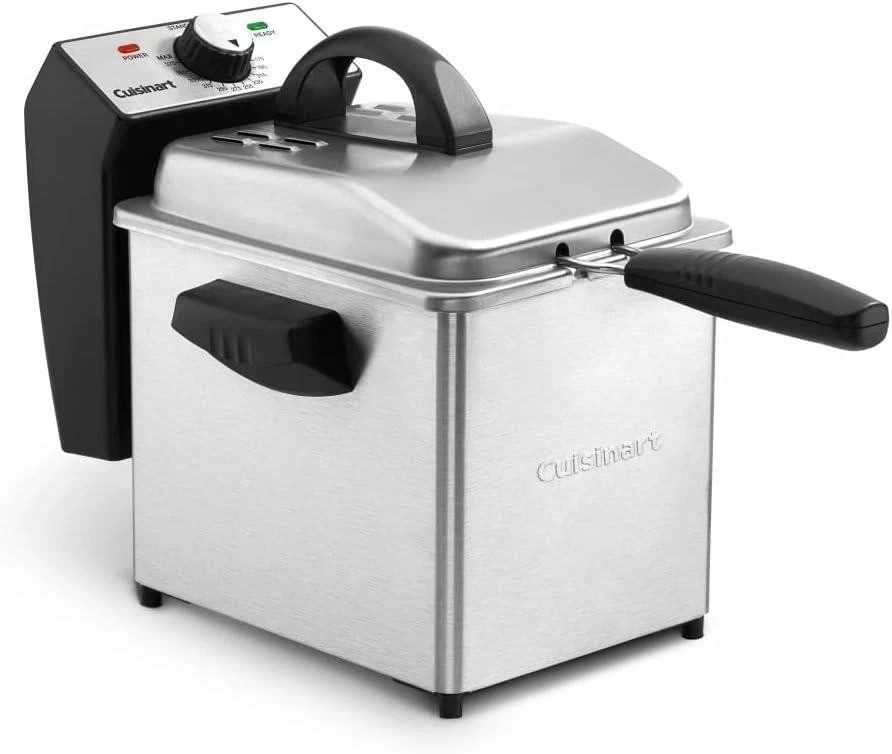 Cuisinart CDF-130 2QT Stainless Steel Deep Fryer Excellent Condition Refurbished