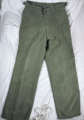Vintage 60s 70s US Army OG-107 Fatigue Pants Vietnam Era Utility 
