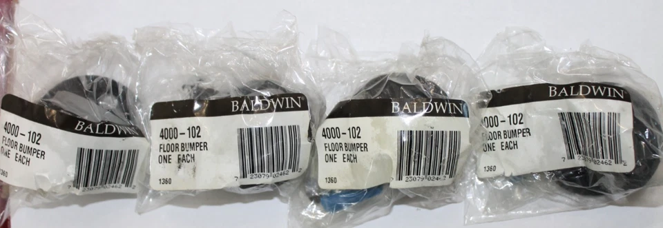 LOTE de 4 Parachoques tipo piso Baldwin media cúpula tope de puerta 4000-102 bronce frotado con aceite Foto 4 de 4