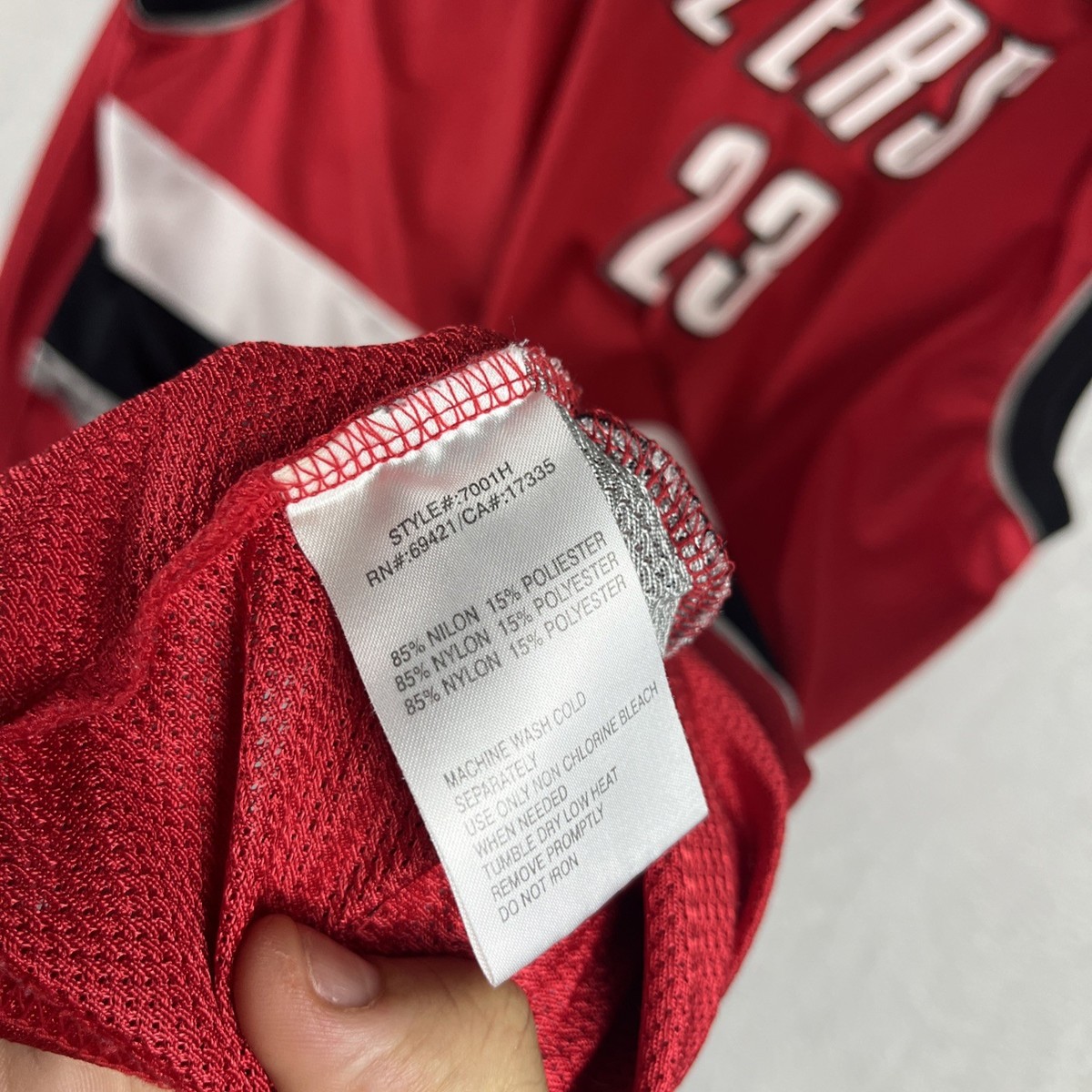 VTG Reebok NBA Portland Trail Blazers 'Darius Miles' #23 Red