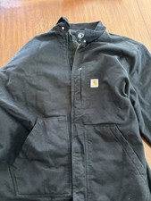 Carhartt Loose Fit Washed Duck Sherpa-Lined Coat Black 2XL OC4293-M WORN ONCE