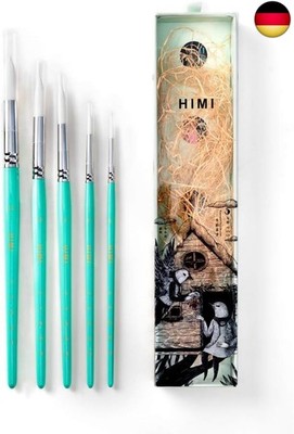 HIMI Gouache/Aquarell Pinsel Set 5 Stück für Acryl Öl Aquarell Gesicht & Kö
