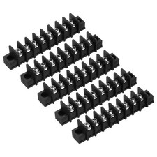 5 Pcs 8 Positions Terminal Block 300V 20A 9.5mm Pitch Single Rows Strip