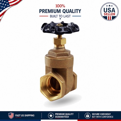 1 Inch Cast Brass Water Shutoff Valve with Multi-Turn Wheel Handle